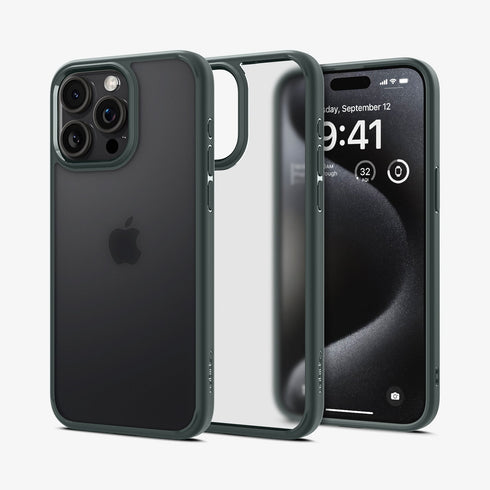 ACS06567 - iPhone 15 Pro Max Case Ultra Hybrid in frost clear showing the back
